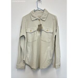 THREAD & SUPPLY Oatmeal Beige Womens Shirt - Size S